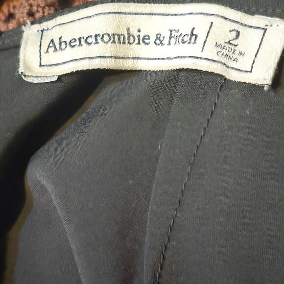 Abercrombie & Fitch Black Mini Dress Lace‎ Back Sexy Witchy Whimsigoth Y2k Sz 2 - Picture 4 of 11